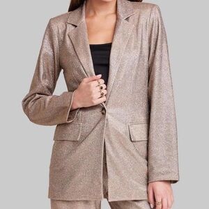 Wild Fable Shimmering Gold Blazer